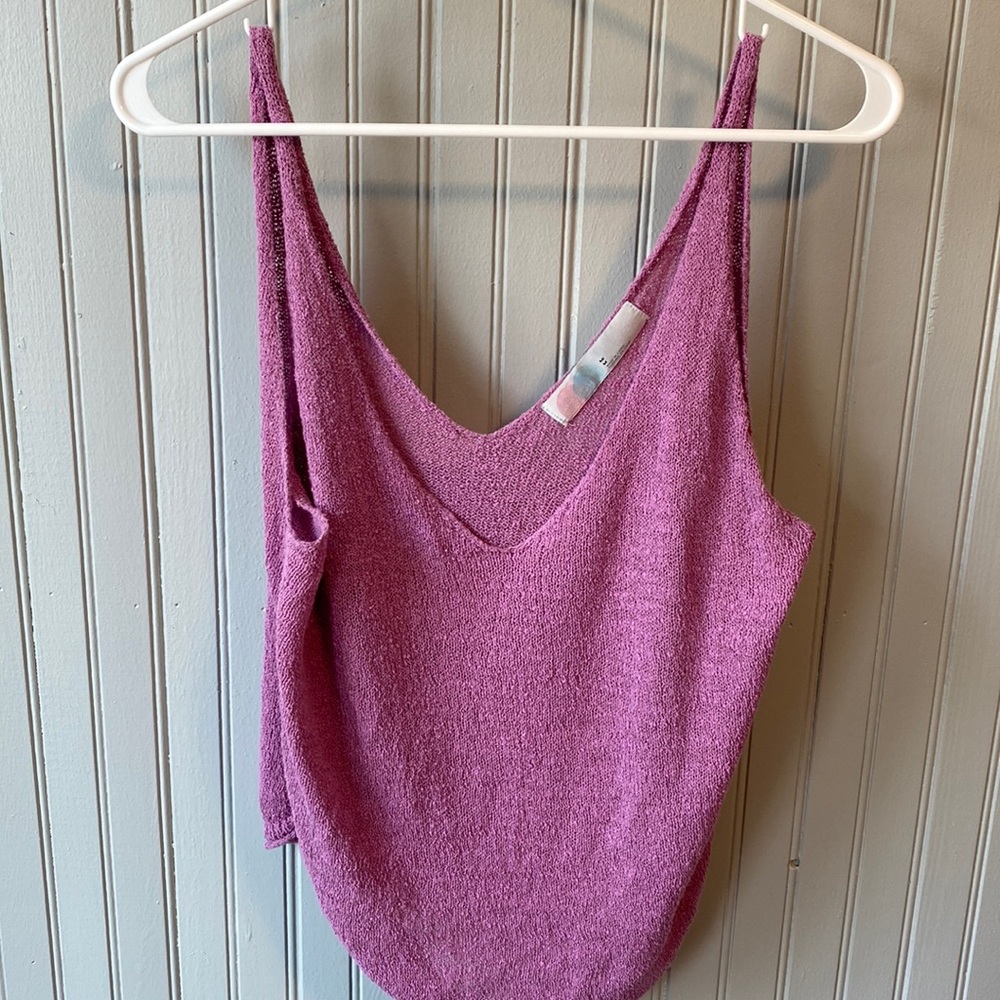 Free People Beach Knitted Cotton Crop Top
